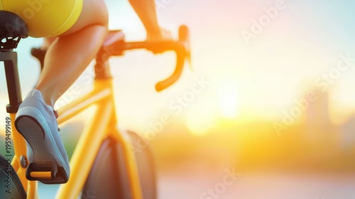 Exercising Person cycling on a stationary bike, pushing through an intense workout session.