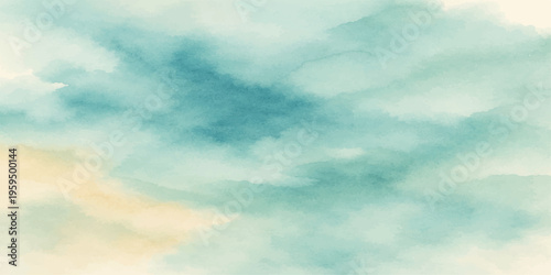 Bright white cumulus clouds drift through the clear blue atmosphere of a summer sky on a sunny day creating a beautiful nature cloudscape view