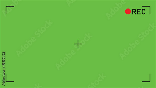 Camera viewfinder graphic: Capturing the essence of video creation and film making. With clean lines and a vibrant green backdrop, evoking a sense of creativity and visual storytelling. 