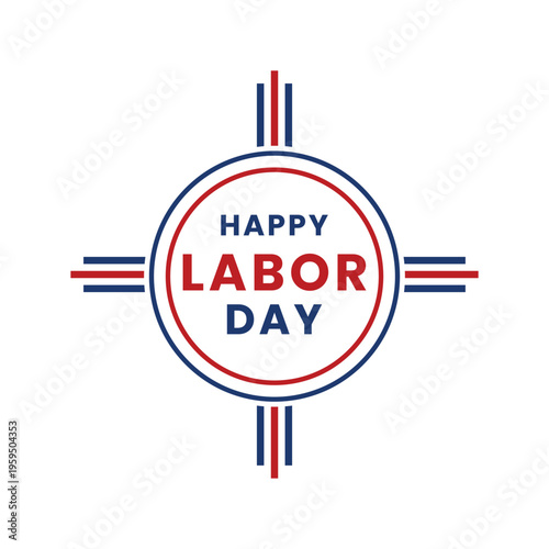 Happy labor day celebration logo