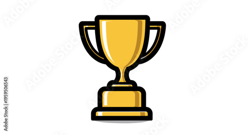 Golden Trophy Cup Award Symbol 1.
