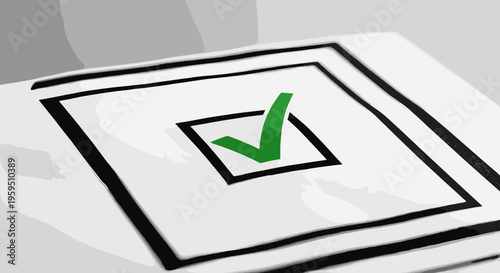 Green checkmark on white checkbox.