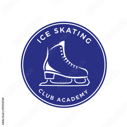 Ice skate boot with laces.