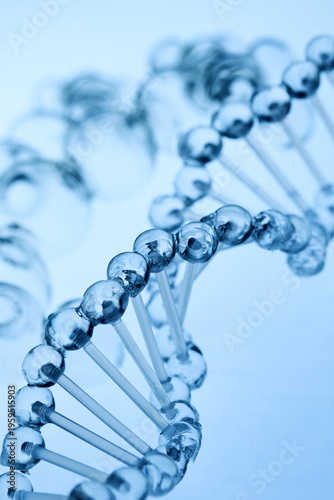 Abstract cosmetic lab. Dna double helix structure representing genetic science research