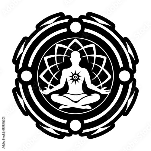 A filled style icon of astral body symbol