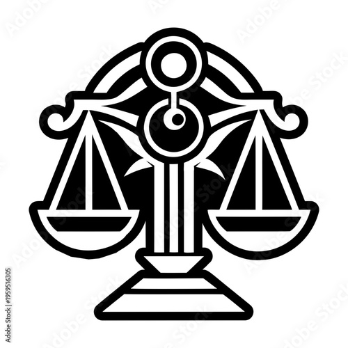 Balance icon in glyph style