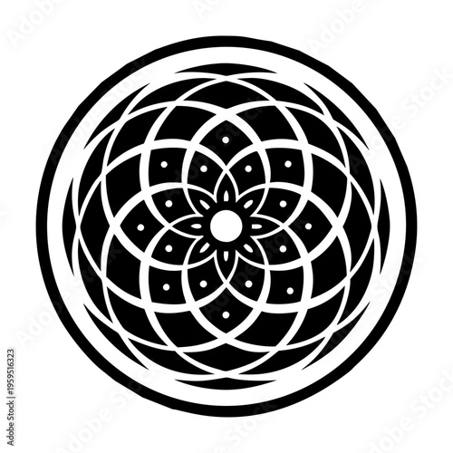 Seed of life icon in filled style