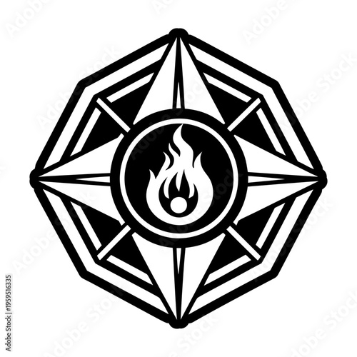A filled style icon of eternal flame symbol