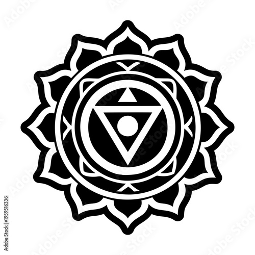 Kali yantra icon in solid style