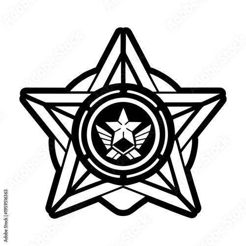 Destiny star icon in solid style