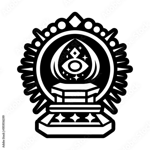A glyph icon of occult symbol