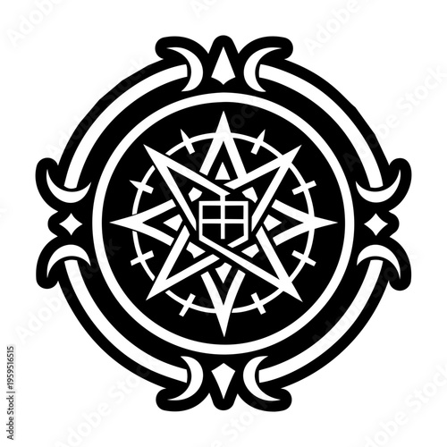 Magic Sigil icon in glyph style