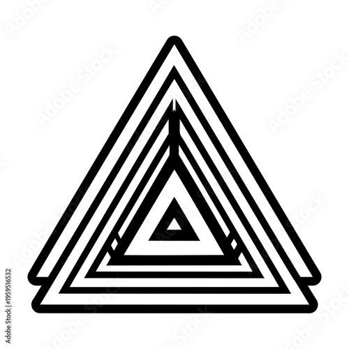 A filled style icon of triangle manifestation