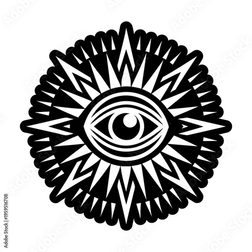 A solid icon of divine energy symbol