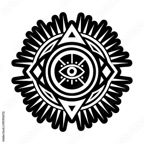 Glyph style icon of divine power
