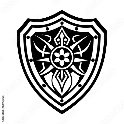 A solid icon of divine shield
