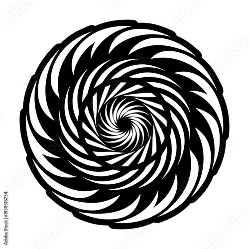 A solid icon of vortex sign