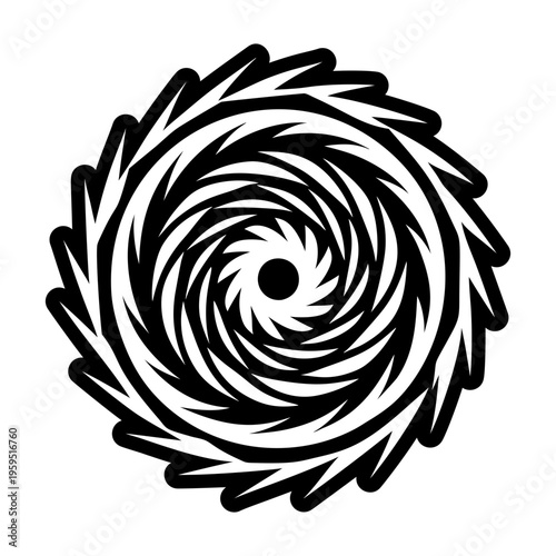 Swirl symbol icon in solid style