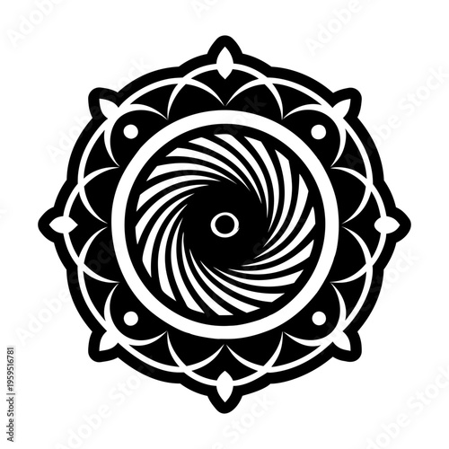 A solid style icon of sacred source