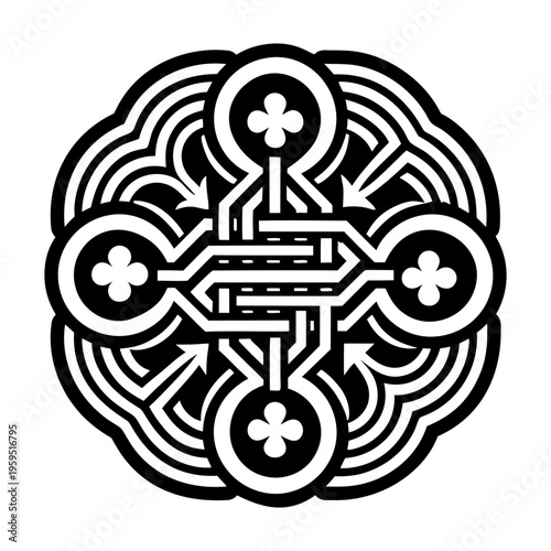 Ethereal pulse icon designed in solid style