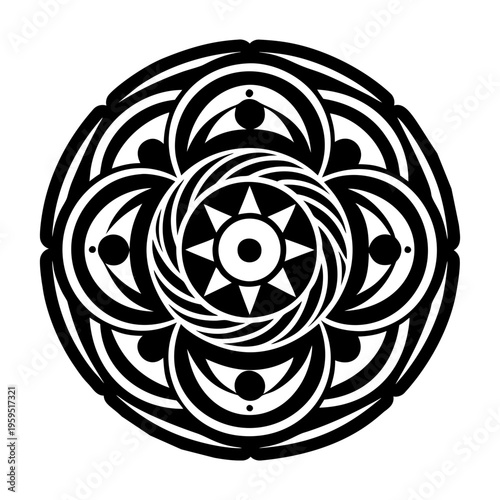 A solid style icon of sigil seal