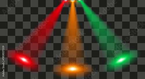 Vibrant light beams illuminating an ethereal space creating an enchanting luminous spectacle