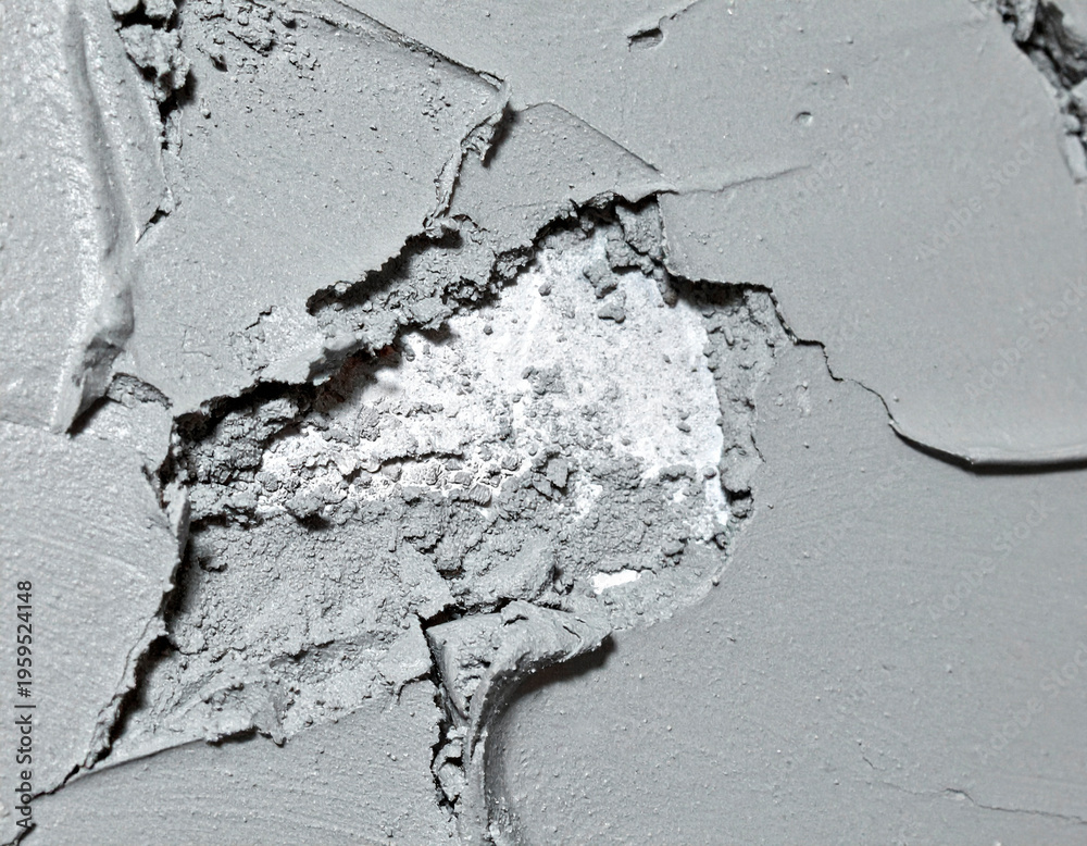 Obraz premium Removed layer trace on construction surface