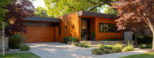 Modern Contemporary House With Warm Wood Exterior And Lush Landscaping