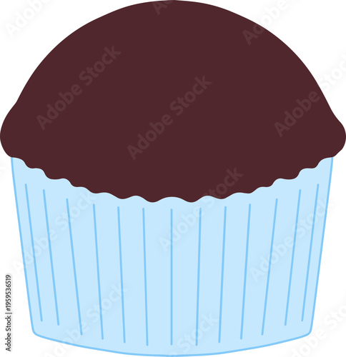 chocolate muffin isolated