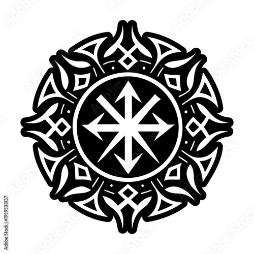 A filled style icon of rune symbol