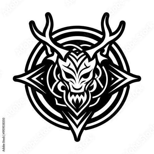 A glyph style icon of infernal seal tattoo