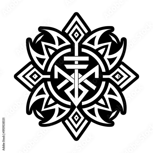 A solid style icon of haagenti rune symbol