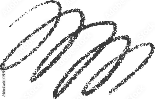 Doodle Scribble Curved Wiggle Line