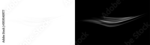  air flow wave effect isolated on white background. Winter wind stream with curved motion, vector illustration. PNG isolated on transparent background. Stock royalty free.	
