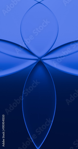 3d render blue circle glass wallpaper