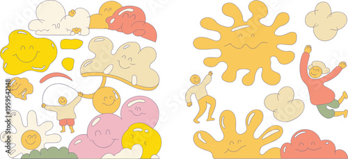 Flat vector illustration of a yellow digital taxi car icon with a checkered pattern for urban transportation and mobile ride-hailing app services.