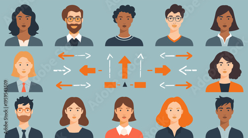 A calm and professional illustration of a businessman with glasses and a beard, suitable for corporate and marketing materials.