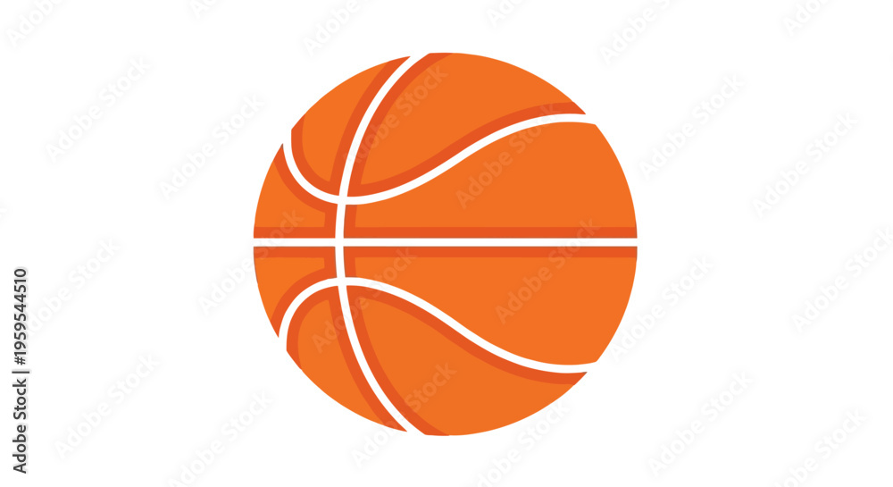 Obraz premium Classic orange basketball symbol isolated on white background