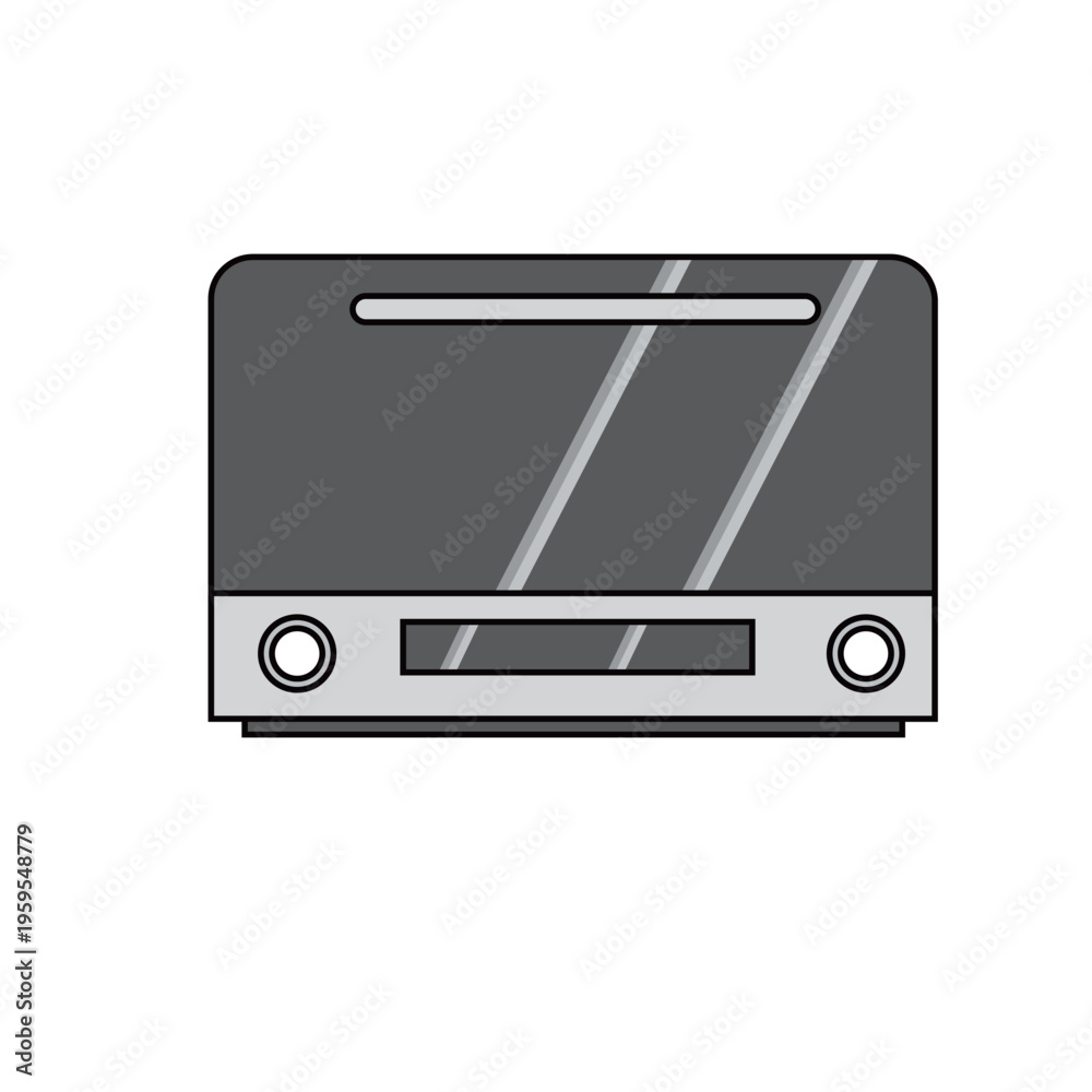 Fototapeta premium Gray Home Appliance Icons Set Simple Monochrome Household Electronics Line Illustration