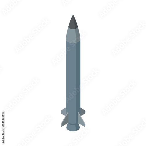 large missile launching vertically minimalist vector 6