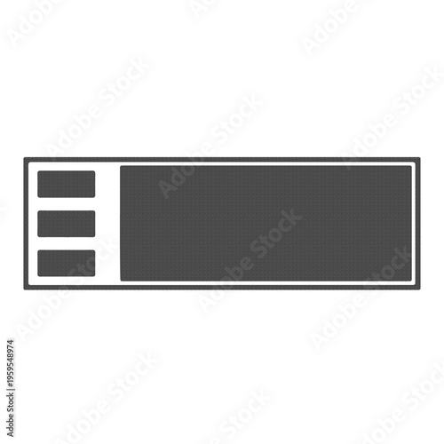 Website Layout UI Icon – Dashboard Interface Wireframe Minimal Flat Vector Design for Web Application