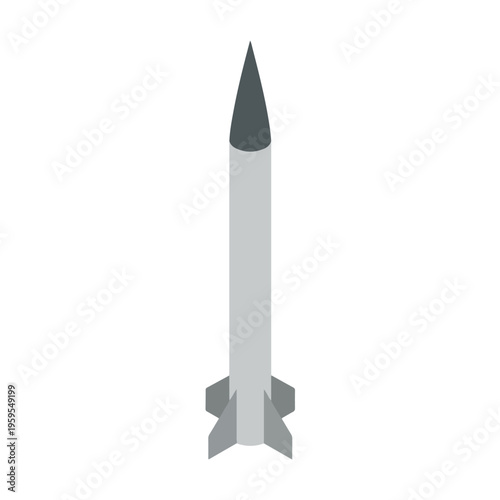 large missile launching vertically minimalist vector 5