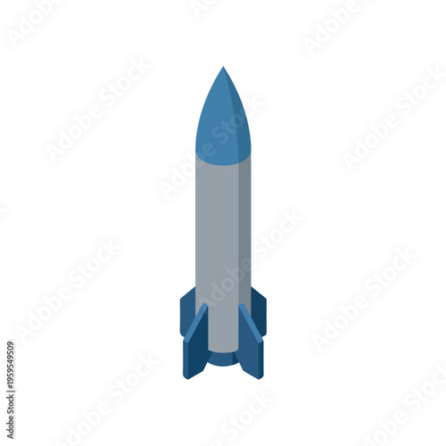 large missile launching vertically minimalist vector 4