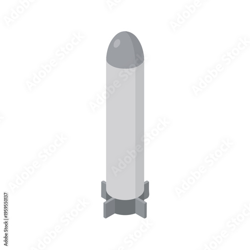 large missile launching vertically minimalist vector 2