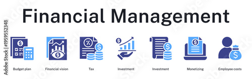 Financial management process from budget planning to investment strategy and monetization optimization