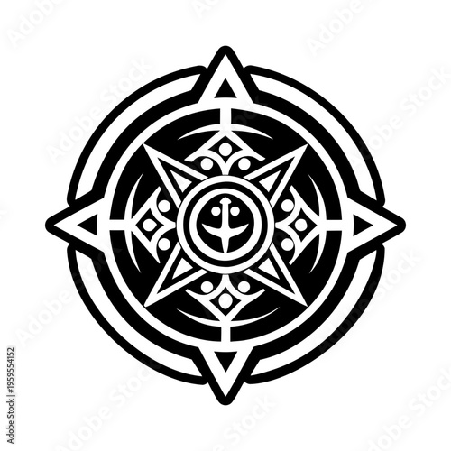 A filled style icon of supernatural symbol