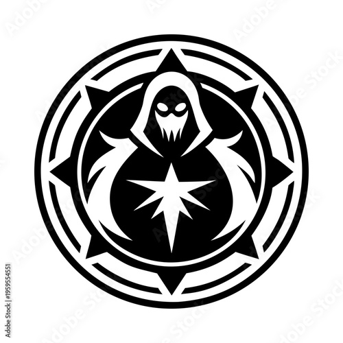 A glyph style icon of phantom shadow symbol