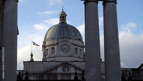 Dublin, Ireland. Department of the Taoiseach is a large Edwardian period building on Merrion Street in Dublin, in which several Irish Government offices are located.