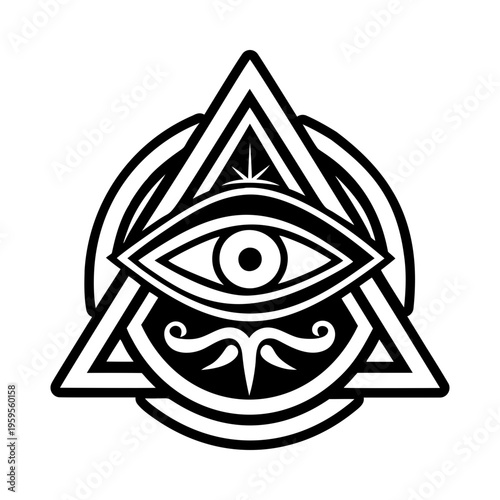 Horus eye icon in glyph style