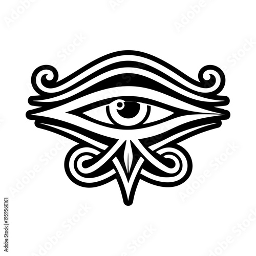 Horus tattoo icon in filled style